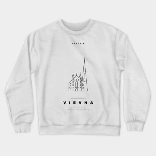 Vienna Minimal Black Line Design Crewneck Sweatshirt